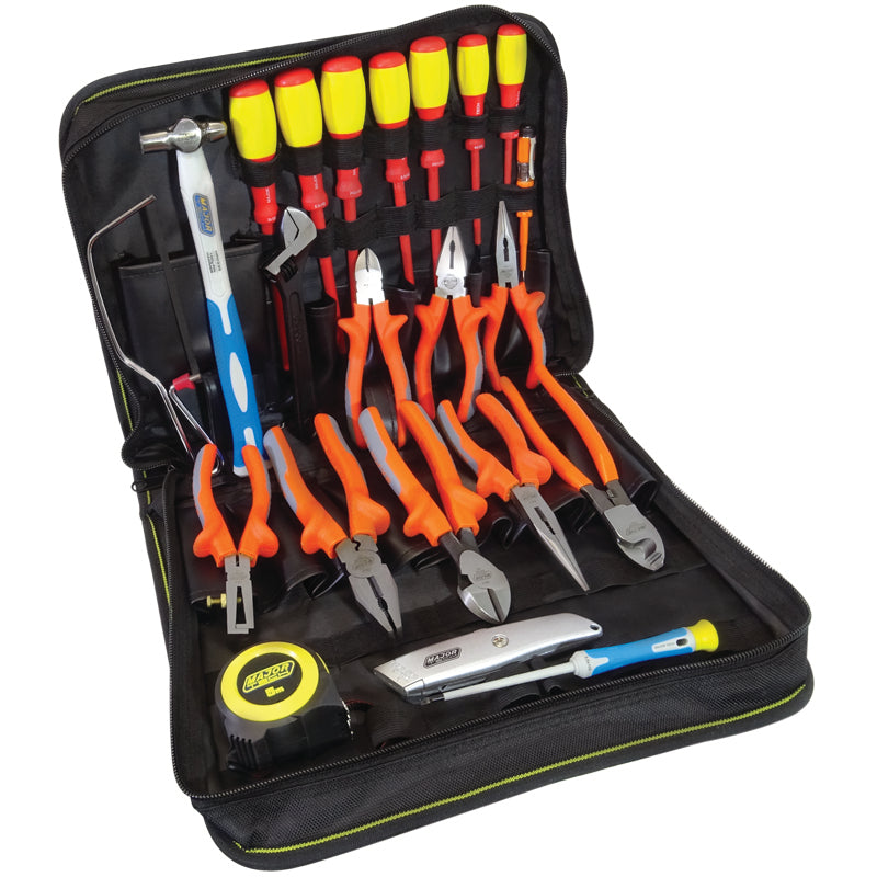 Major Tech MT25-COMBO-5 | TKC3-9 Electricians Tool Kit + MT25 600V AC/DC IP67 Compact Multimeter + MT402 1000V AC NCV Detector