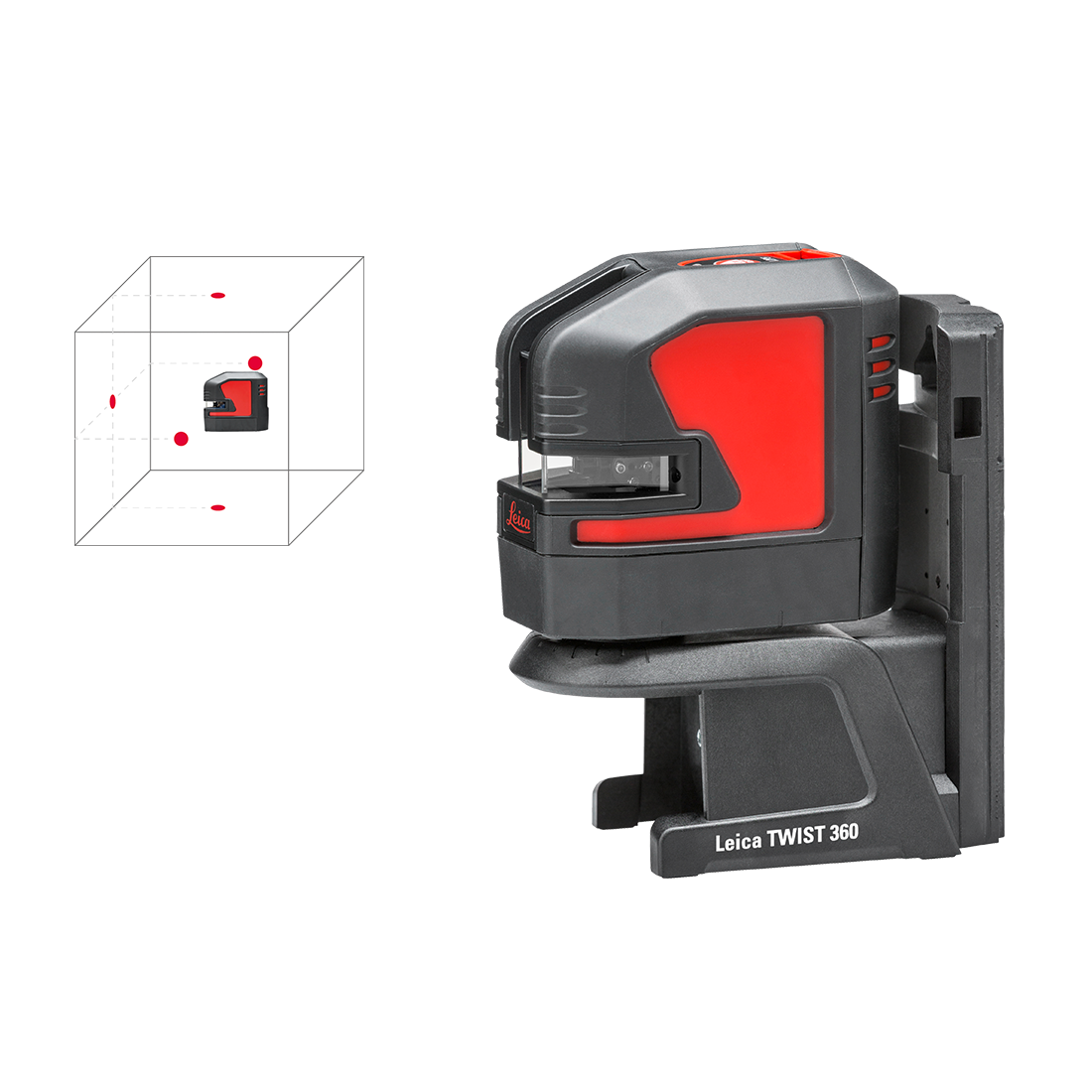 Leica Lino P5-1 5 Dot Laser Level with Hard Case & Alkaline Batteries