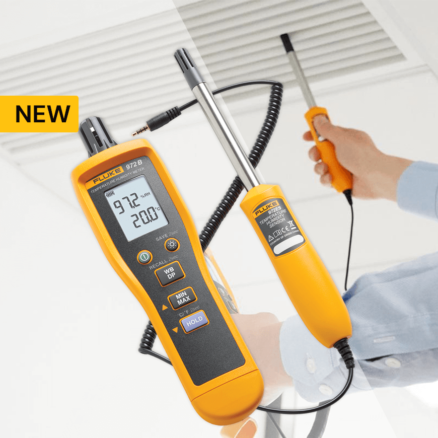 All New Fluke 972B Temperature Humidity Meter and Fluke 972ES External