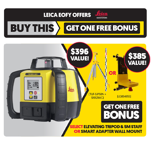 Leica Rugby 680 Rotating Grade Laser Level with RodEye 160 Digital Laser Receiver (requires Li ion batteries)