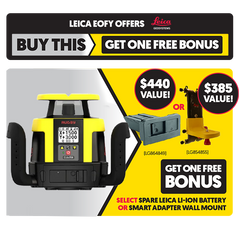 Leica Rugby CLH & CLX400 w/ Combo Rotating Laser Level with Li-ion batteries & charger