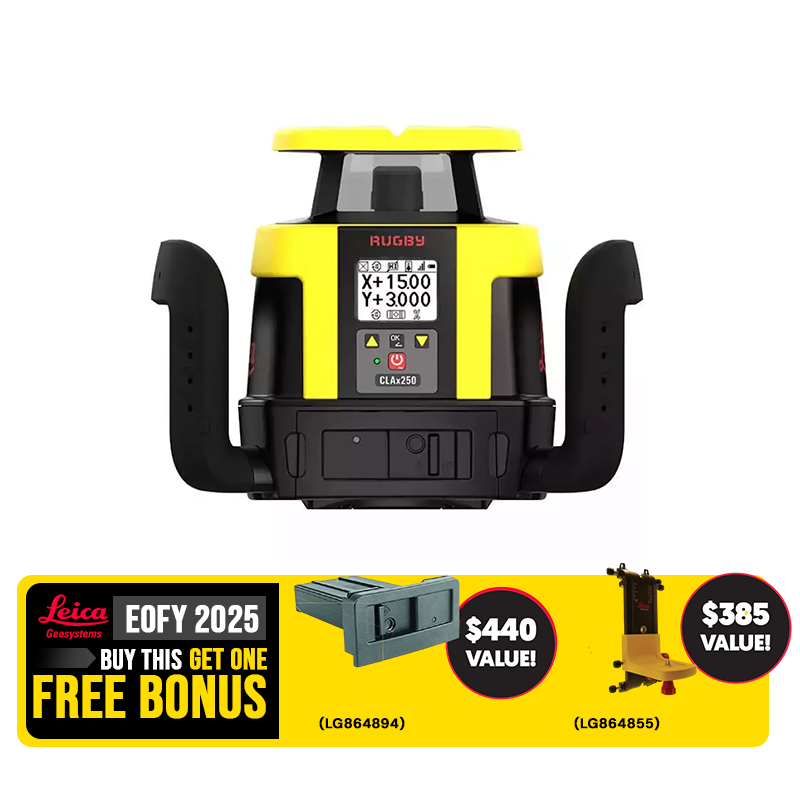 Leica Rugby CLAx 700 Hz/Vt Dial-In Dual Grade Laser ±15% with Combo+ Receiver & Li-Ion