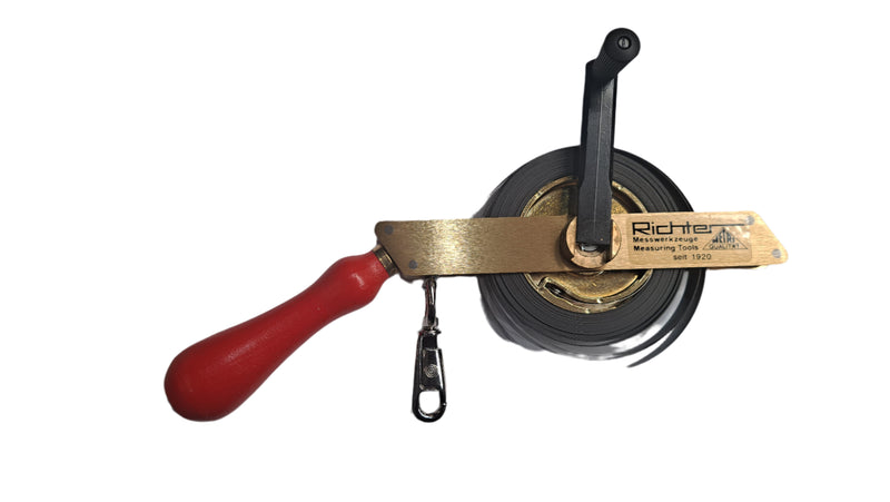 Richter 15m Tank Dipping Tape - Carbon Steel Tape - Brass Frame - Type 
