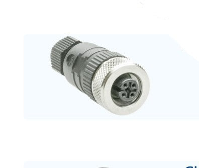 Z-Laser 4-pole circular connector (female) M12, with screw cap, (straight, angled)
