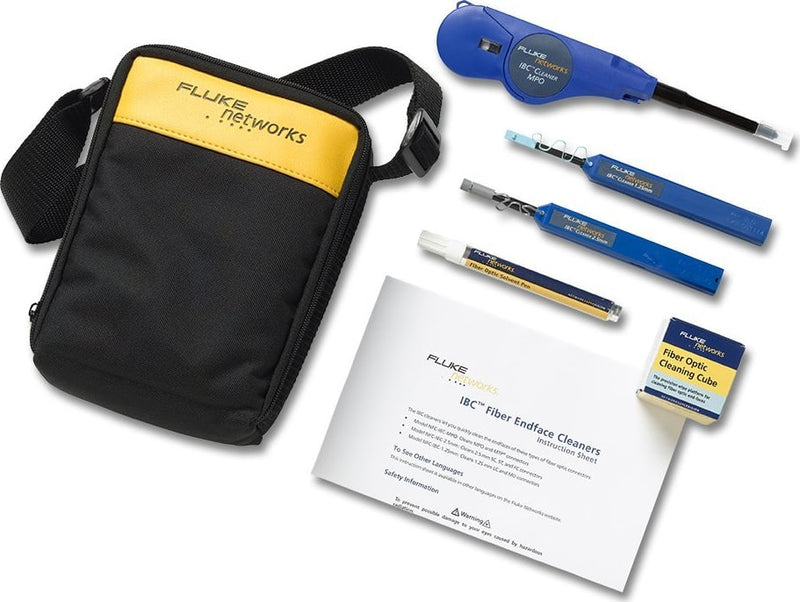 Fluke NFC-KIT-CASE-E Enhanced Fiber Optic Cleaning Kit With One-click Cleaners (Item no. 4079153)