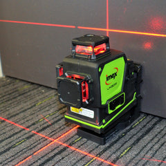 Imex LX3DRD 3 x 360° Red Multiline Laser Level with Laser Detector
