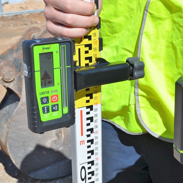 Imex LRX10 90mm Reading Digital Laser Detector with pole - Laser Receivers