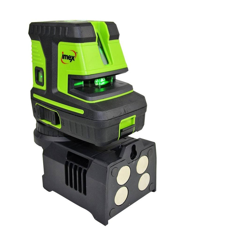 Imex LX25GPD Green Crossline & 5 Dot Laser Level with Laser Detector