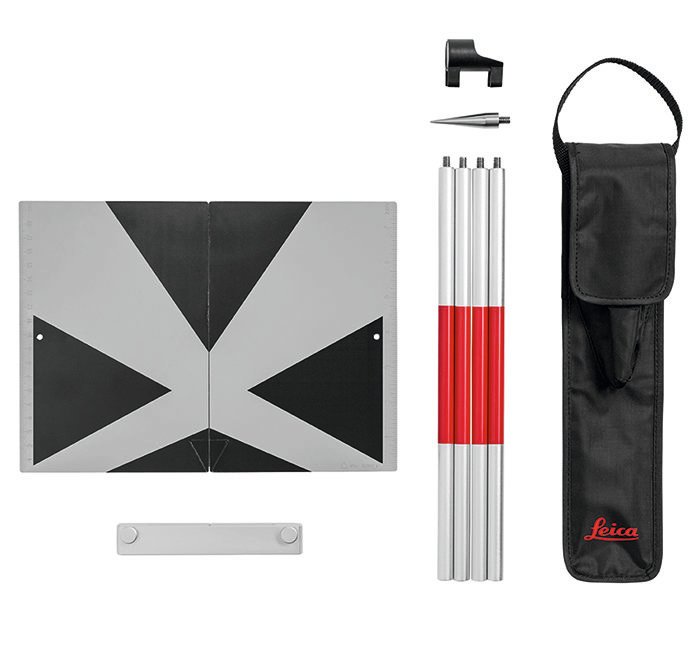 Leica TPD100 Disto Target Kit with GLS115 Pole and Bubble