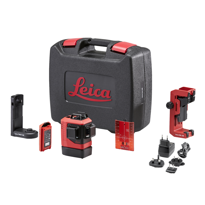 Leica Lino L6R-1, 3x360° Laser, Red Beam ,Li-ion, Wall Mount, Rugged Case