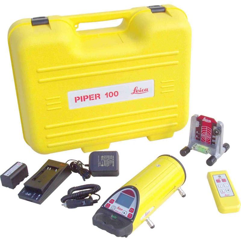 Leica Piper Red Beam Pipe Laser Level 100 with Remote, Target & Li-Ion Battery, pipe laser for sale