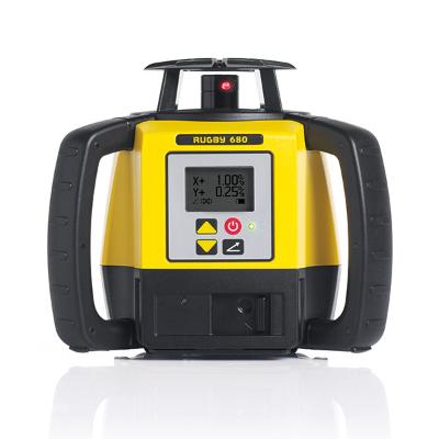 Leica Rugby 680 Rotating Grade Laser Level with RodEye 160 Digital Laser Receiver