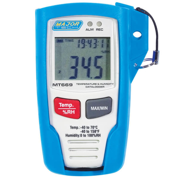 Major Tech MT669 Temperature and Humidity Data Logger