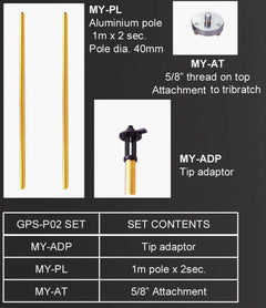 Myzox GPS-P02 GPS Pole Set with Pole adapter