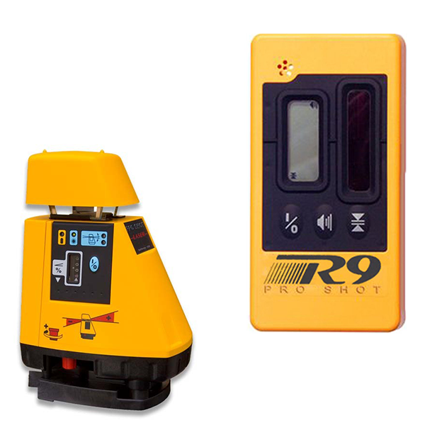 Pro Shot AS2 Rotating Grade Laser Level w R9 Laser Receiver