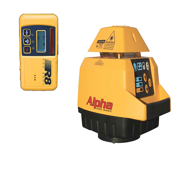 Pro Shot Alpha Rotary Laser Level with R8 Laser Receiver