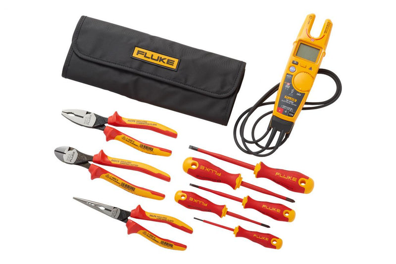 Fluke IBT6K T6 Electrical Tester + Insulated Hand Tools Starter Kit Roll-up Tool Pouch (item no. 5067404)